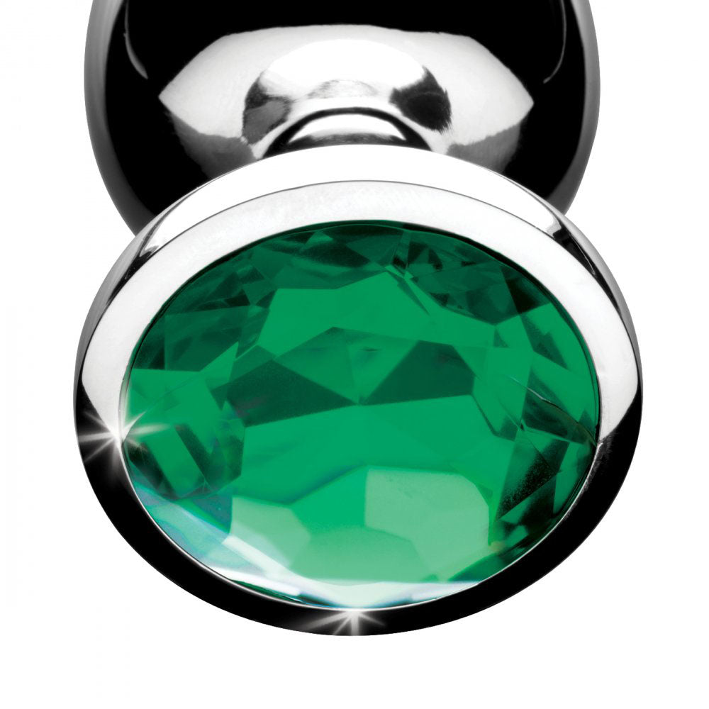 Emerald Jeweled Metal Butt Plug Set - Booty Sparks