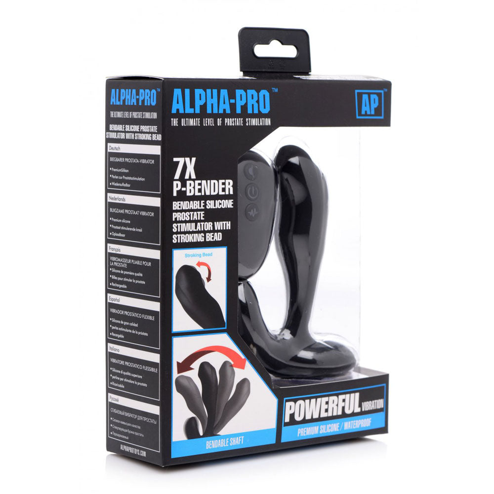 Bendable Prostate Massager With Remote - Alpha-Pro P-Bender