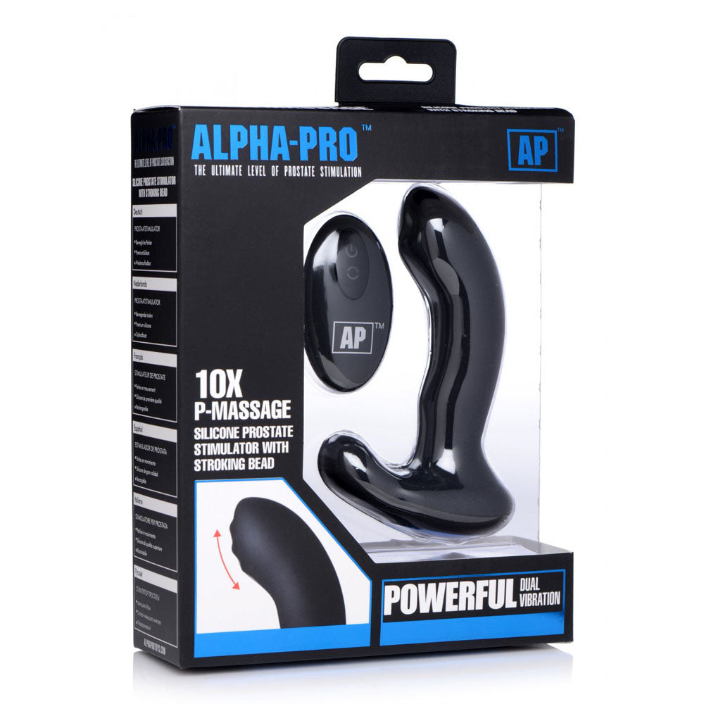 Stroking Prostate Massager With Remote - Alpha-Pro P-Massage