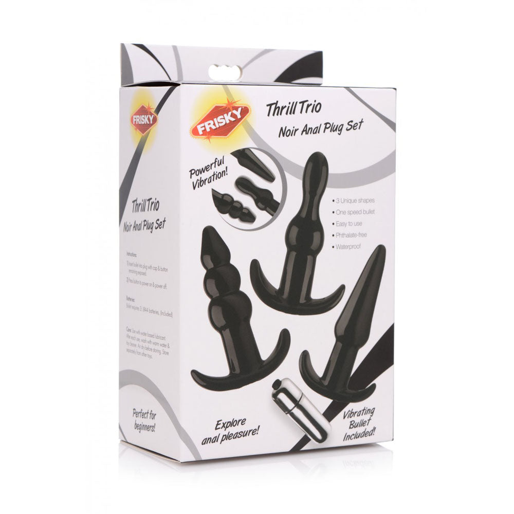 Thrill Trio Butt Plug Set Collection With Vibration - Frisky