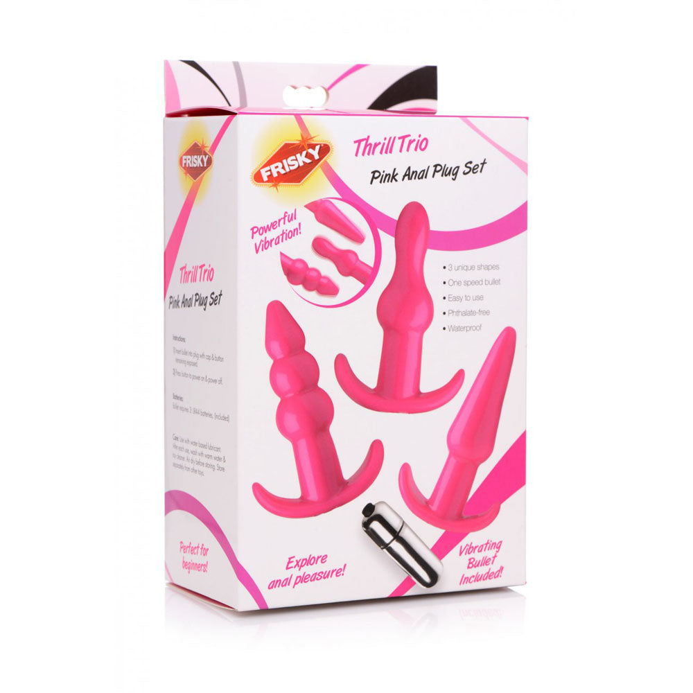 Thrill Trio Butt Plug Set Collection With Vibration - Frisky