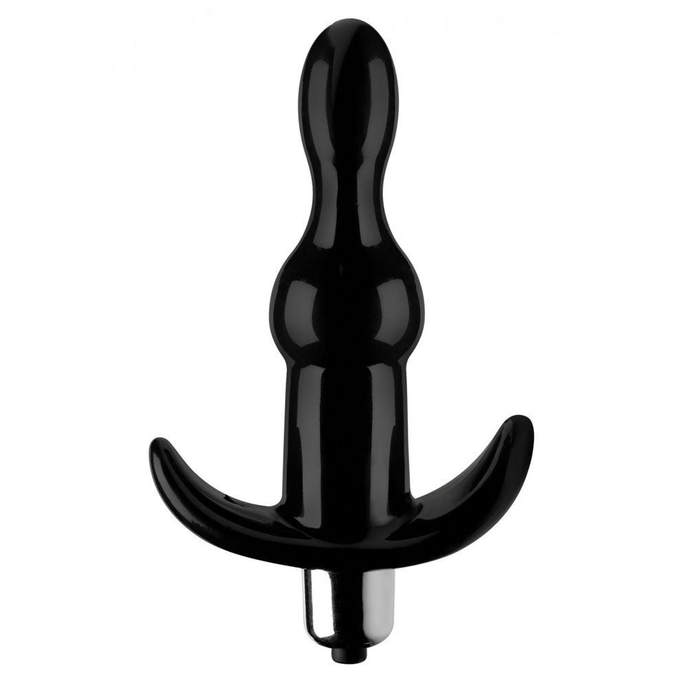 Rolling Noir Bumpy Butt Plug With Vibration - Frisky