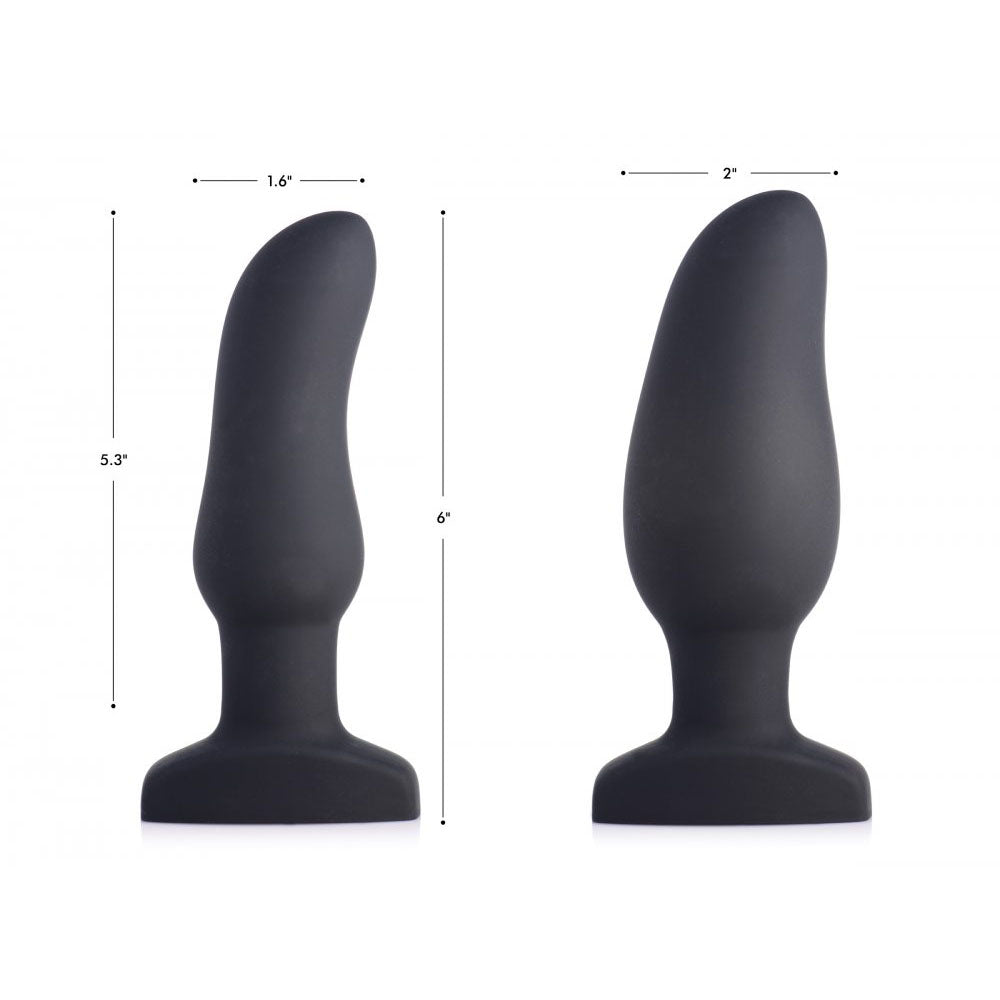 Curved Inflatable Butt Plug & Remote - Swell