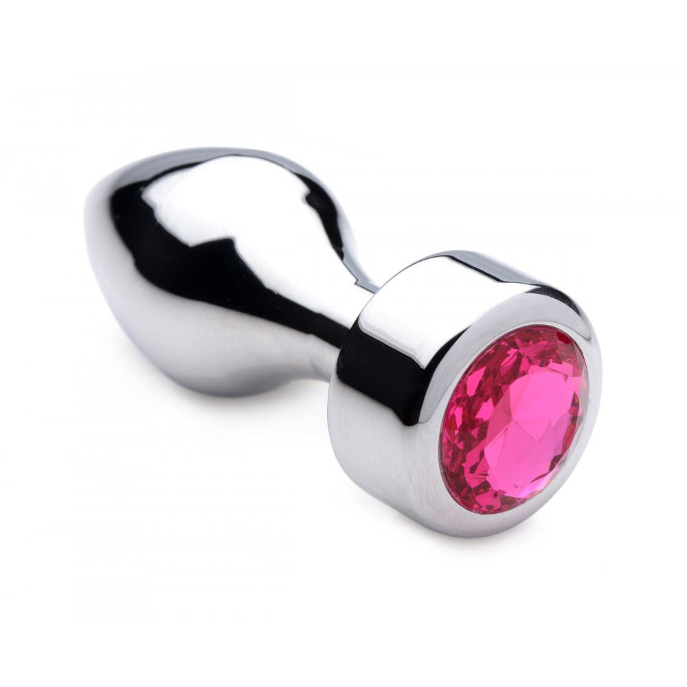 Hot Pink Jeweled Metal Butt Plug - Booty Sparks