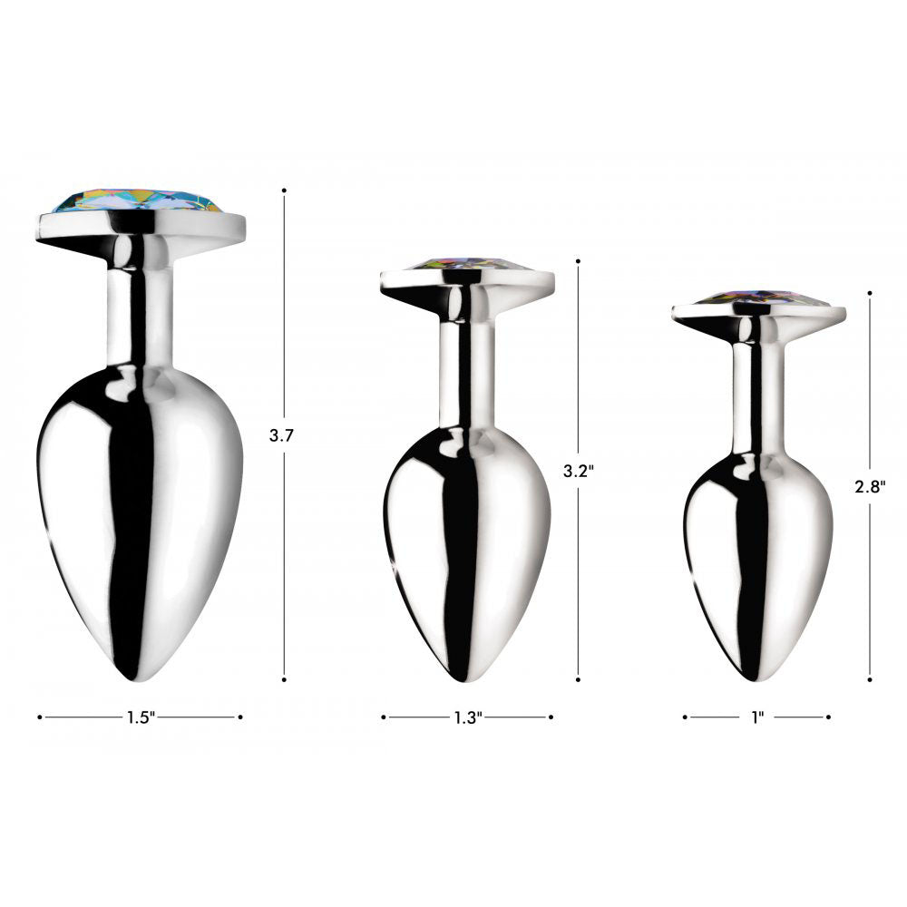 Rainbow Prism Jeweled Metal Butt Plug - Booty Sparks