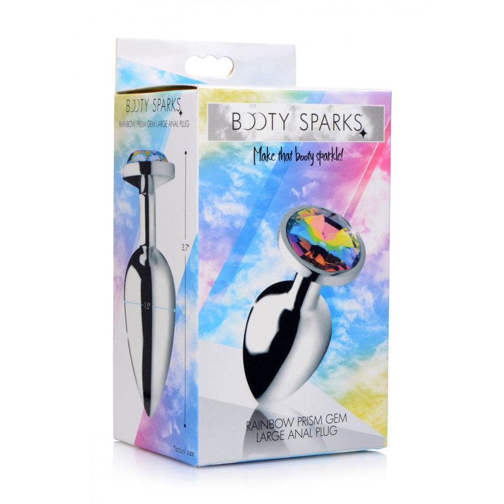 Rainbow Prism Jeweled Metal Butt Plug - Booty Sparks