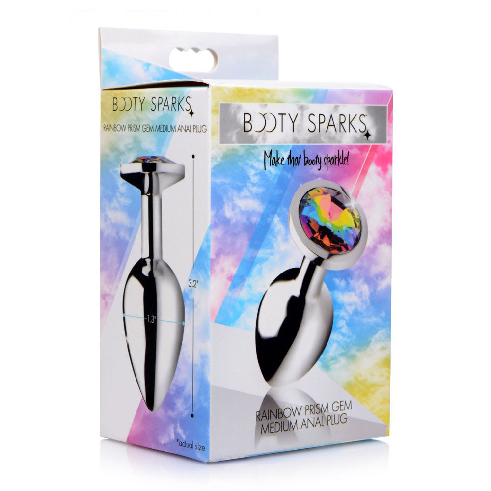 Rainbow Prism Jeweled Metal Butt Plug - Booty Sparks