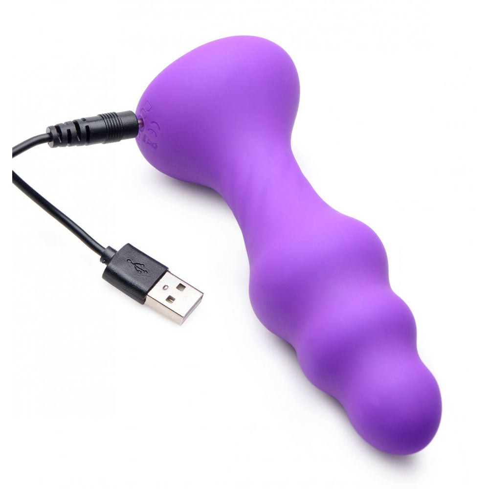 Ribbed Kinetic Butt Plug & Remote - Thump It
