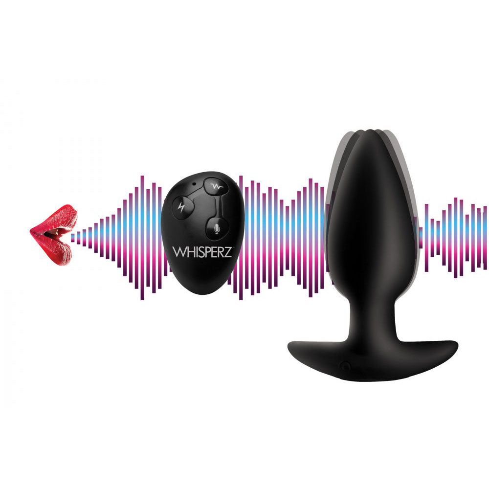 Voice Activated Silicone Butt Plug & Remote - Whisperz