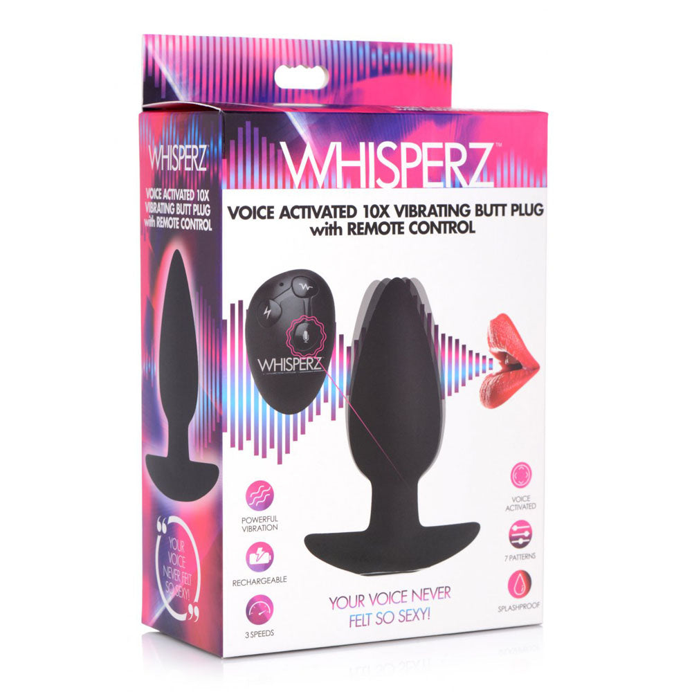 Voice Activated Silicone Butt Plug & Remote - Whisperz