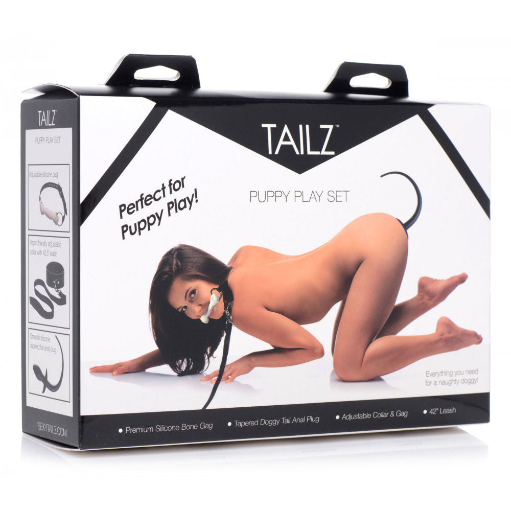 Puppy Tail Butt Plug & Collar - Tailz BDSM Roleplay Kit