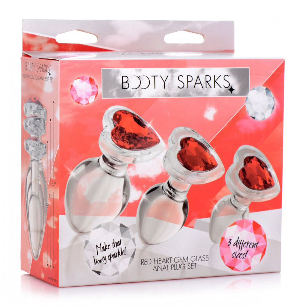 Heart Jeweled Glass Butt Plug Collection – Booty Sparks
