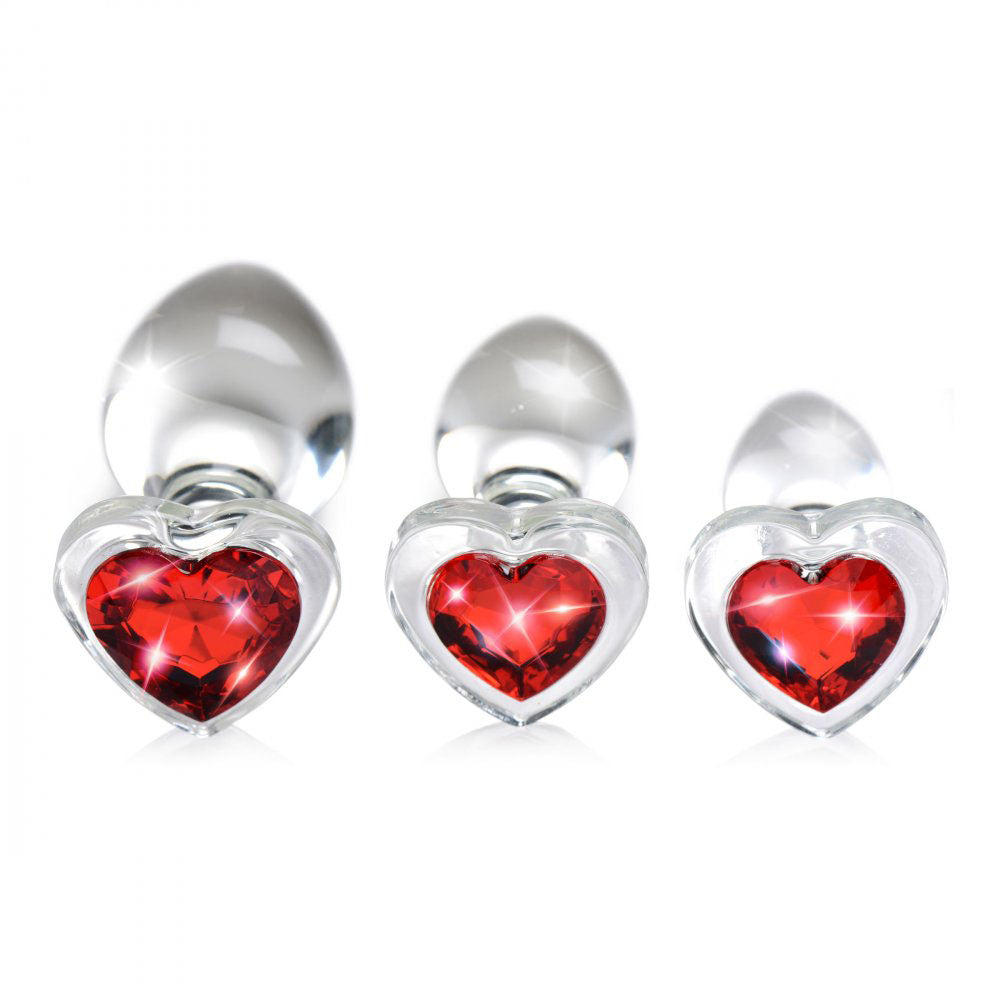 Heart Jeweled Glass Butt Plug Collection – Booty Sparks
