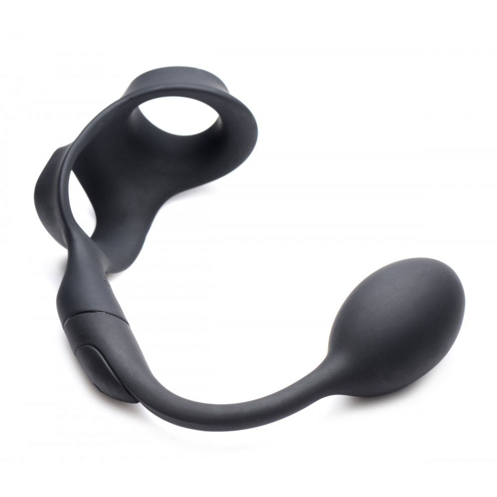 Prostate Massager With Remote & Cock Ring - Alpha-Pro P-Bomb