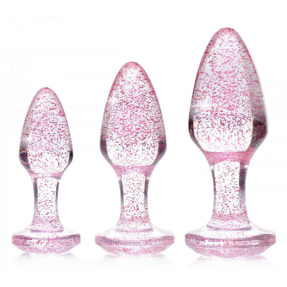 Acrylic Butt Plug Set Collection - Booty Sparks Glitter Gem