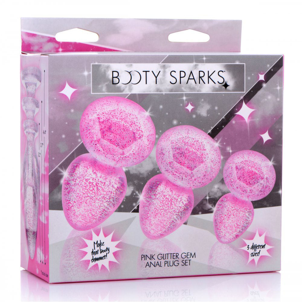 Acrylic Butt Plug Set Collection - Booty Sparks Glitter Gem