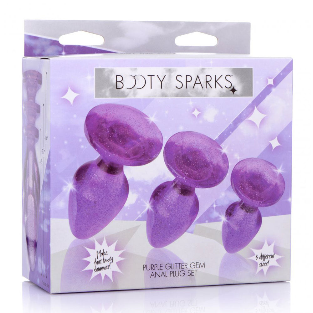 Acrylic Butt Plug Set Collection - Booty Sparks Glitter Gem
