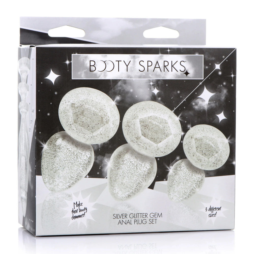 Acrylic Butt Plug Set Collection - Booty Sparks Glitter Gem