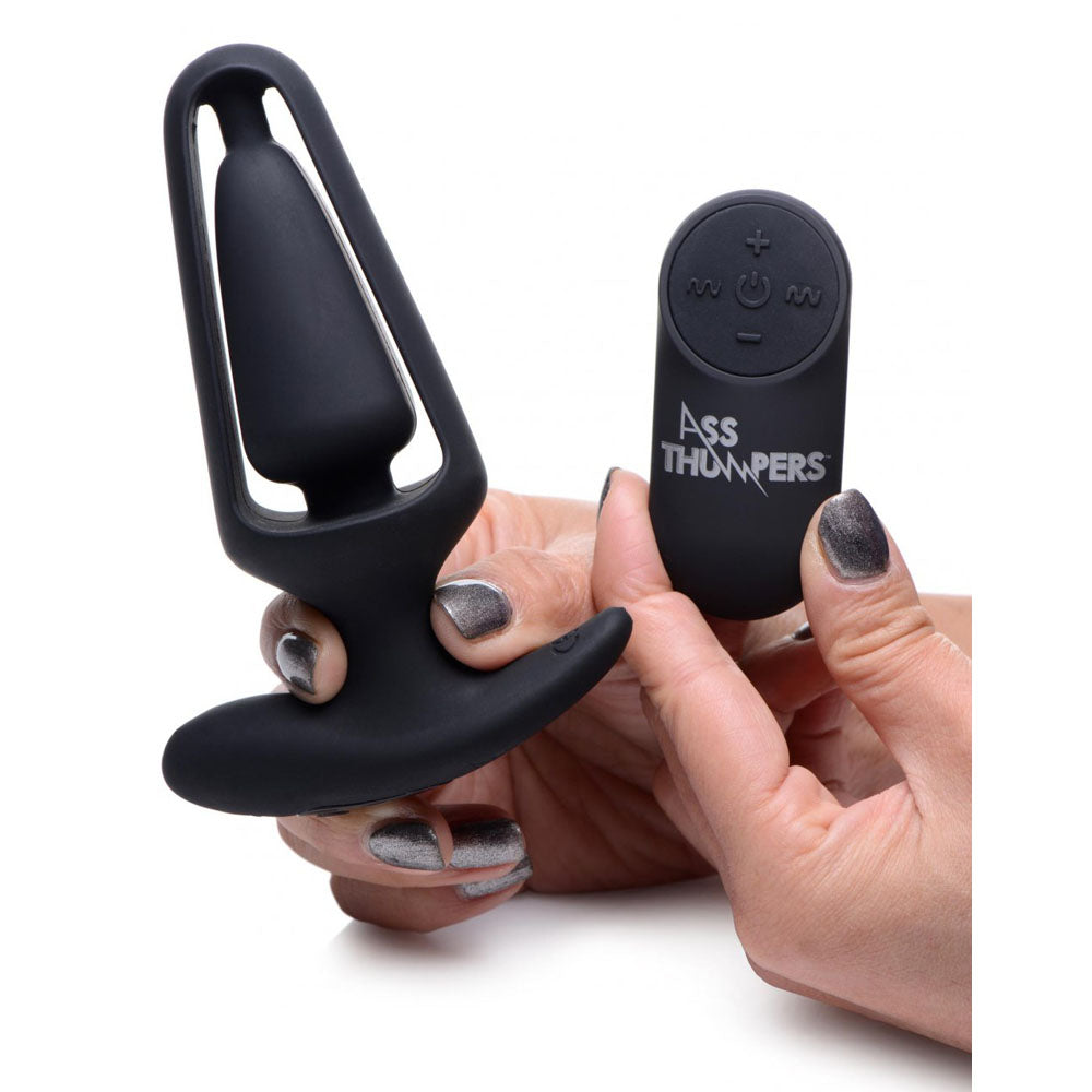 Hollow Silicone Butt Plug & Remote - Ass Thumpers