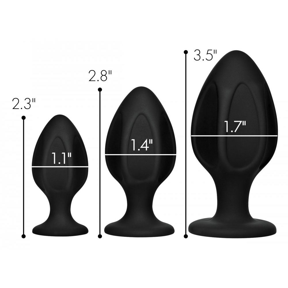 Triple Juicers Silicone Butt Plug Set - Master Series