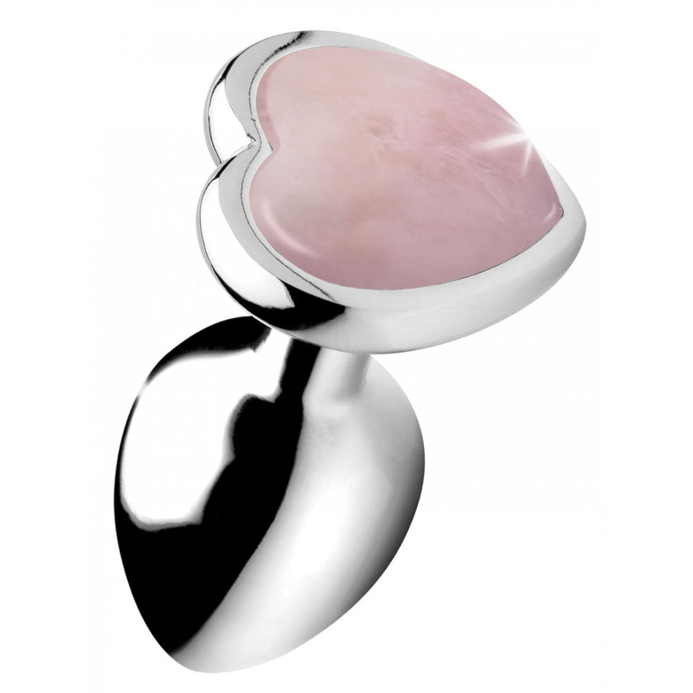 Quartz Heart Gem Metal Butt Plug - Booty Sparks