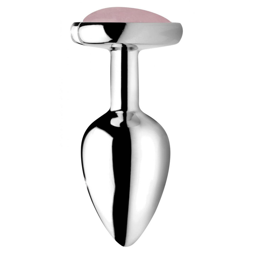 Quartz Heart Gem Metal Butt Plug - Booty Sparks