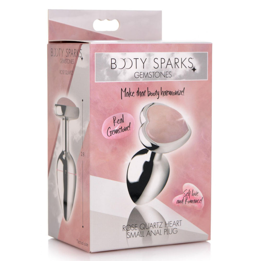 Quartz Heart Gem Metal Butt Plug - Booty Sparks