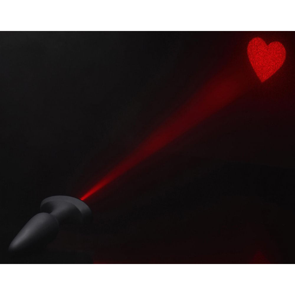 Laser Heart Silicone Butt Plug & Remote - Booty Sparks