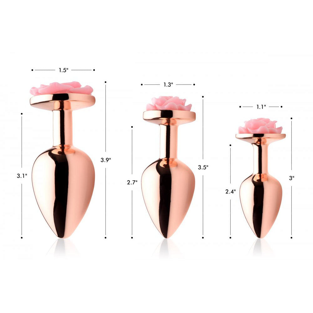 Pink Rose Metal Butt Plug - Booty Sparks