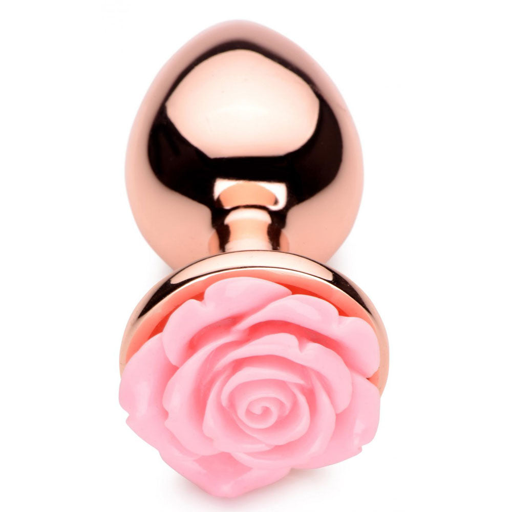 Pink Rose Metal Butt Plug - Booty Sparks