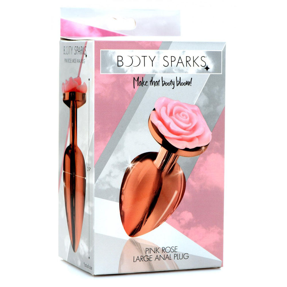 Pink Rose Metal Butt Plug - Booty Sparks