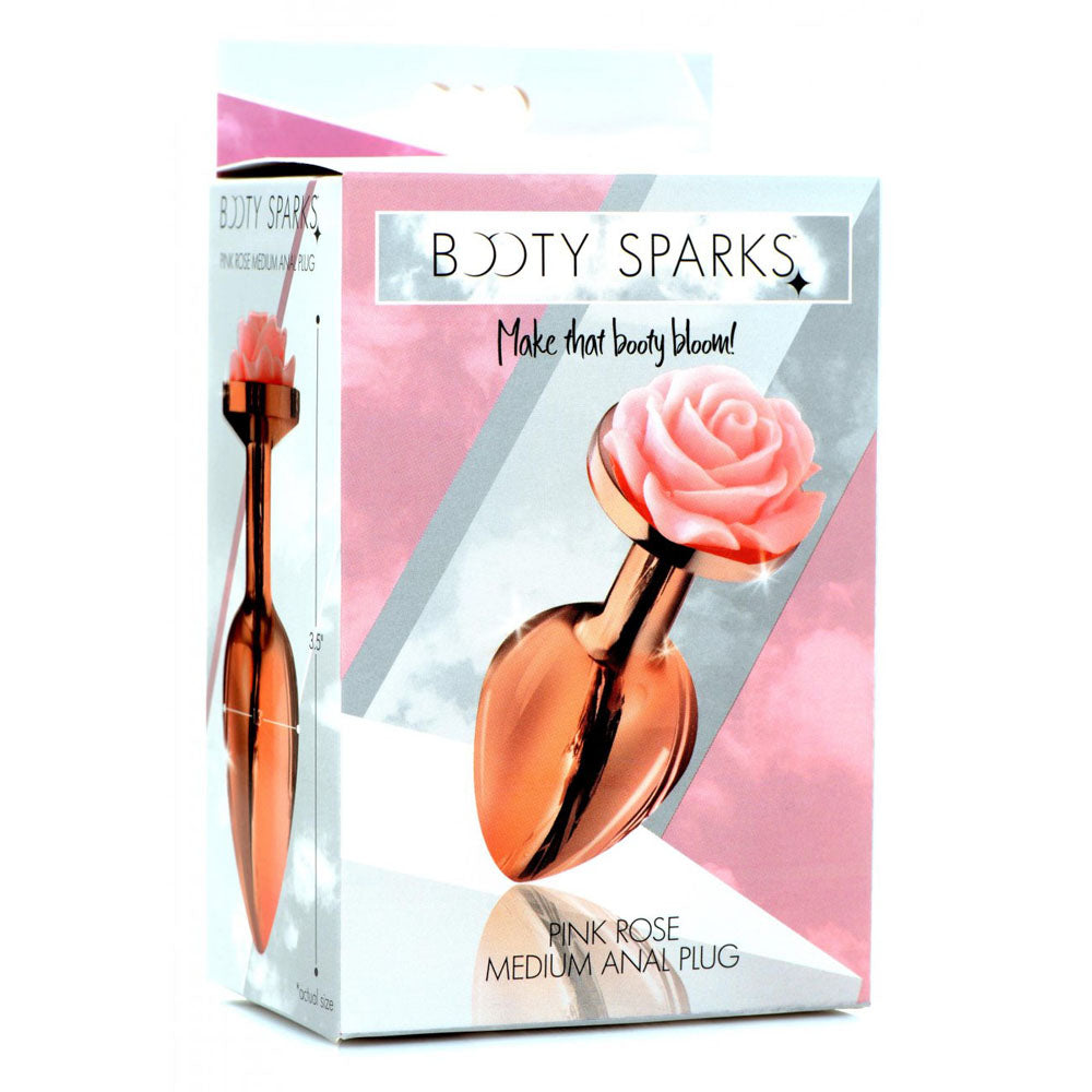 Pink Rose Metal Butt Plug - Booty Sparks