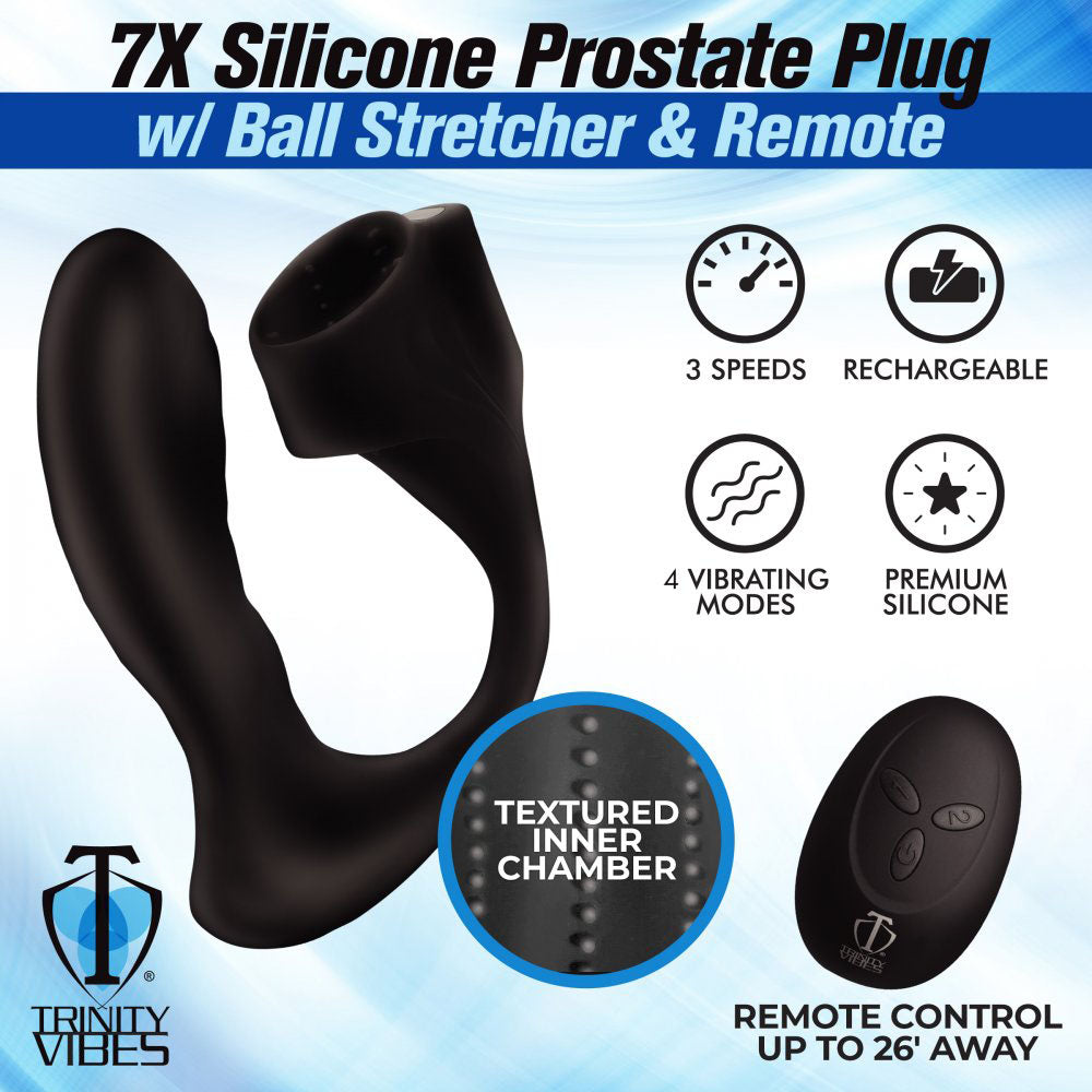 Prostate Massager With Remote & Ball Stretcher - Trinity Men