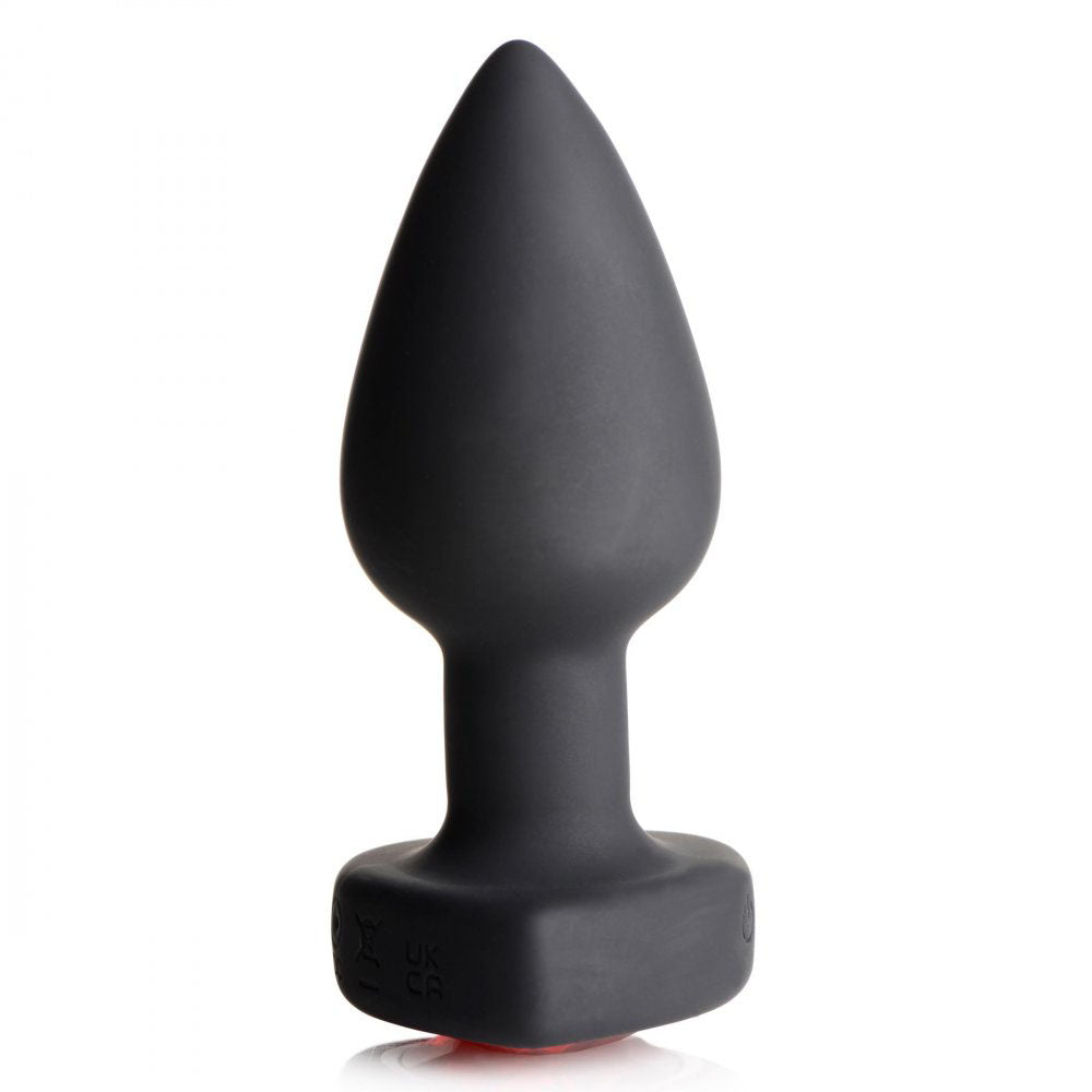 Red Heart Jeweled Butt Plug & Remote - Booty Sparks