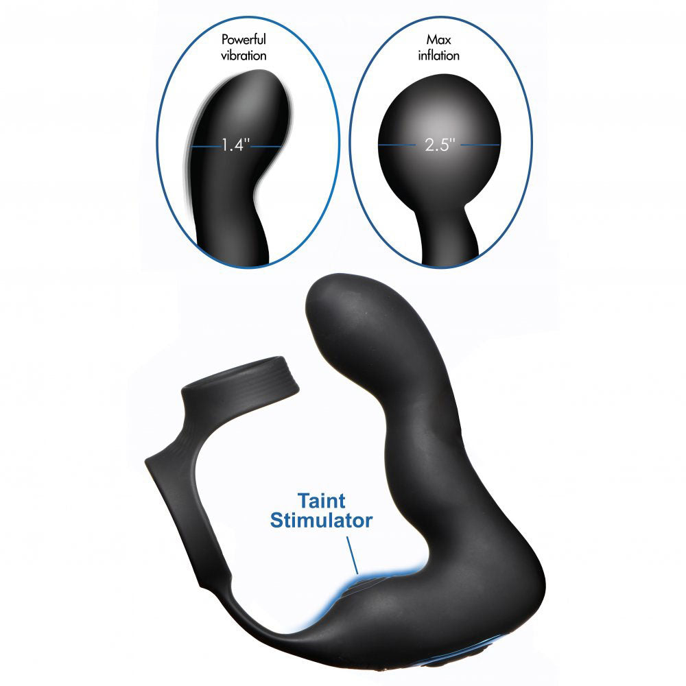 Inflatable Prostate Massager With Remote & Cock Ring - Swell