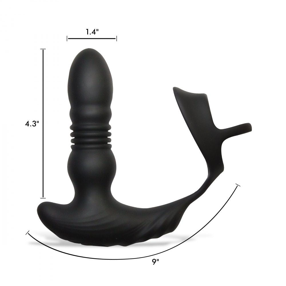 Thrusting Prostate Massager With Remote & Cock Ring - ThunderPlugs