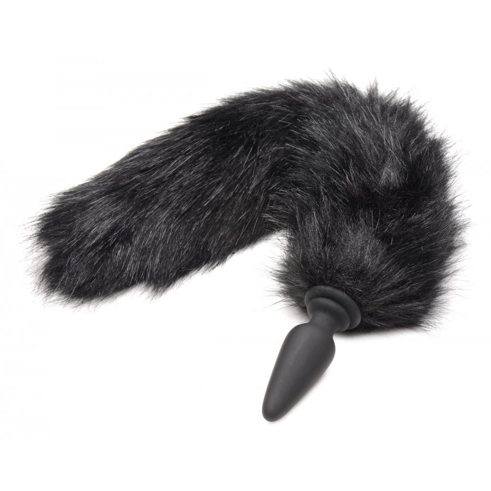 Snap-On Black Fox Tail Butt Plug & Remote - Tailz Roleplay