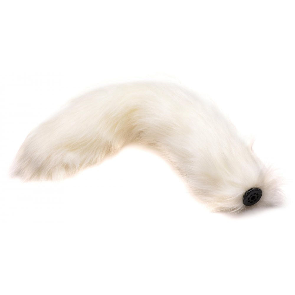 Interchangeable White Fox Tail Butt Plug - Tailz Roleplay