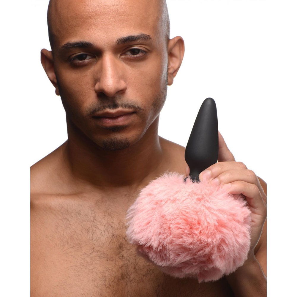 Interchangeable Pink Bunny Tail Butt Plug - Tailz Roleplay