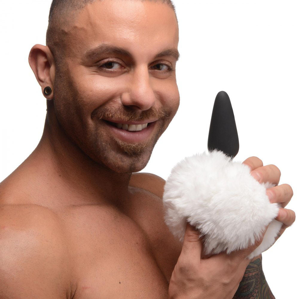 Interchangeable White Bunny Tail Butt Plug - Tailz Roleplay