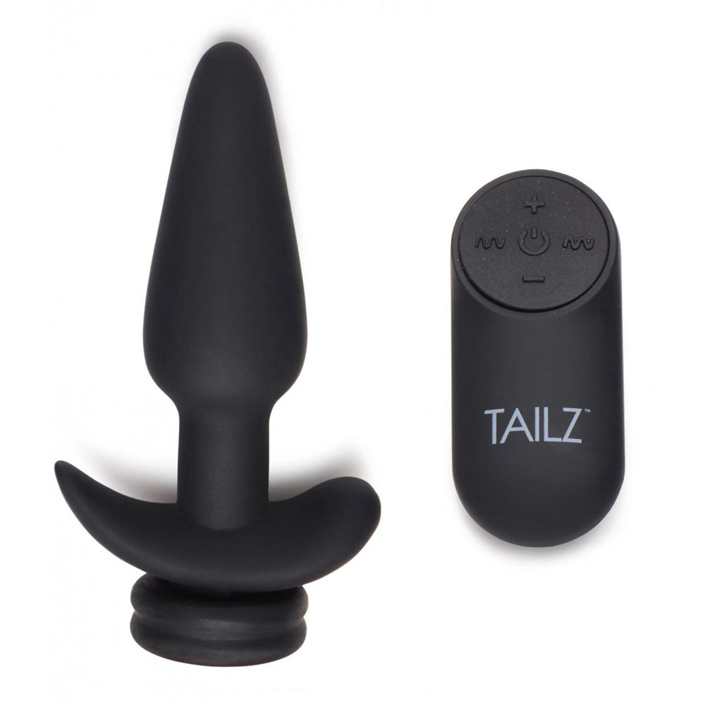 Snap-On White Bunny Tail Butt Plug & Remote - Tailz Roleplay