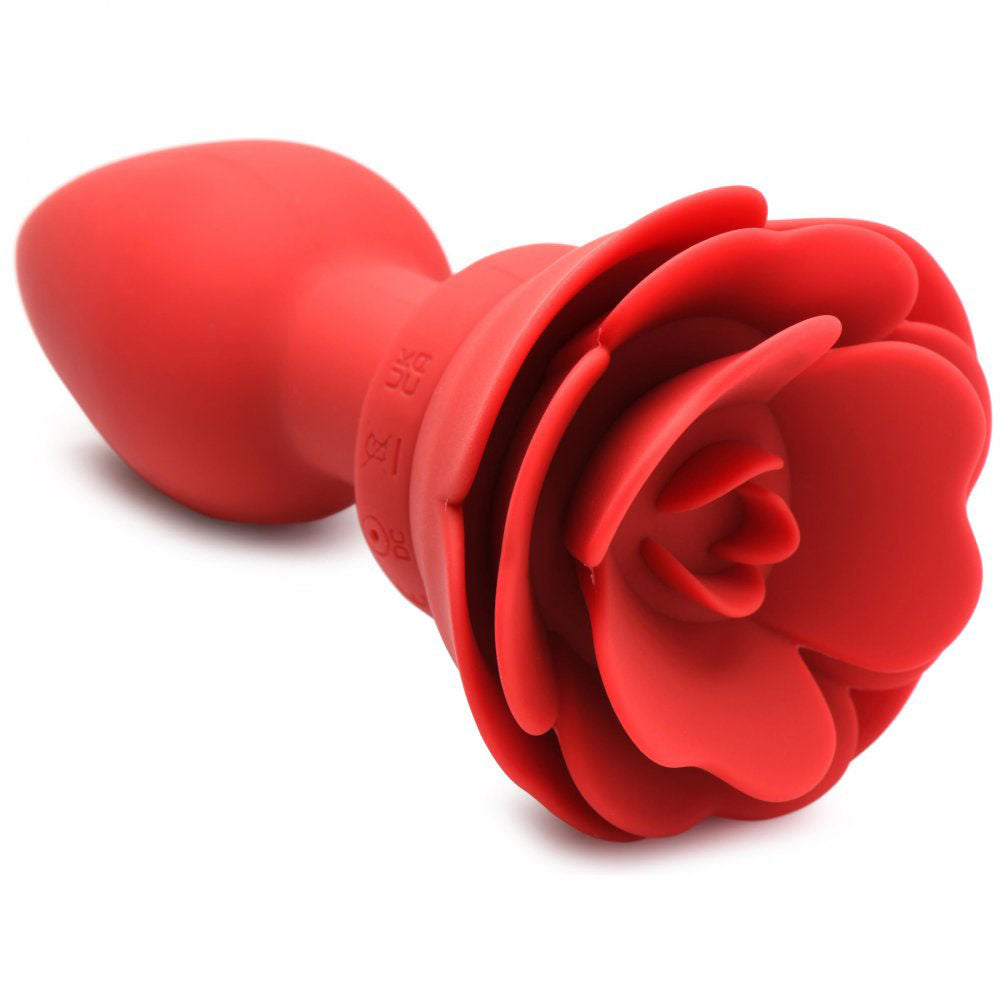 Silicone Rose Butt Plug & Remote - Booty Sparks