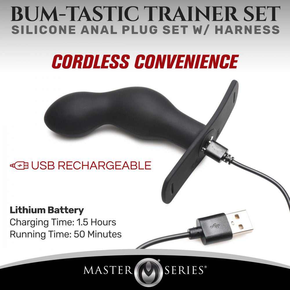 BDSM Prostate Massager With Remote & Harness - Master Series