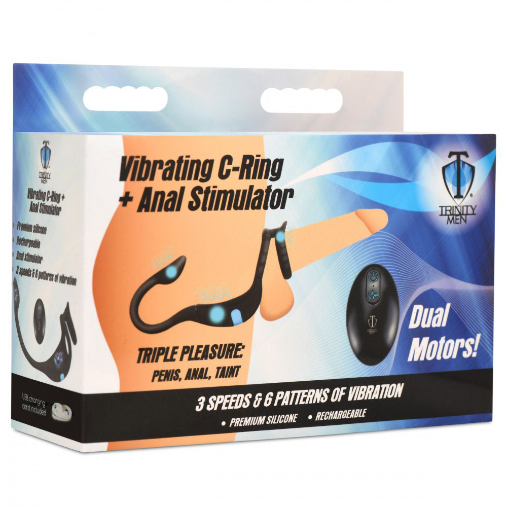 Prostate Massager With Remote & Cock Ring - Trinity Men DuoLink