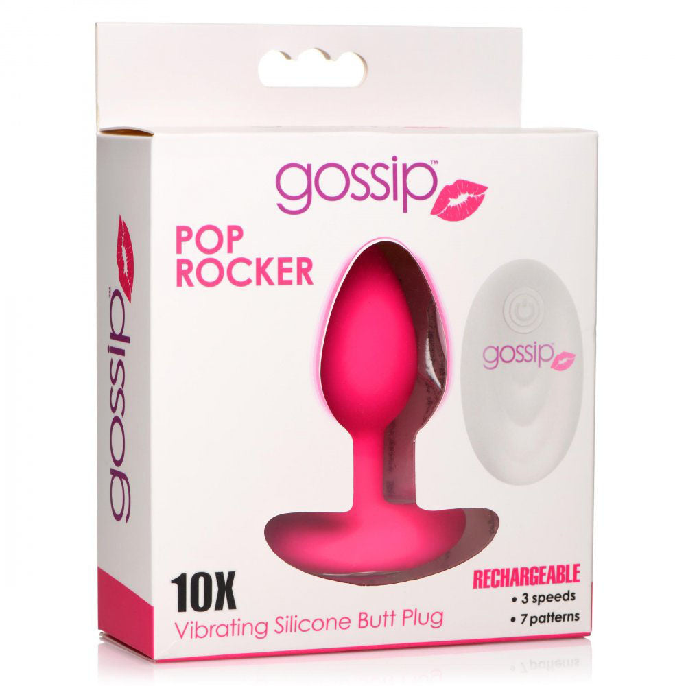 Pop Rocker Silicone Butt Plug Collection & Remote - Gossip
