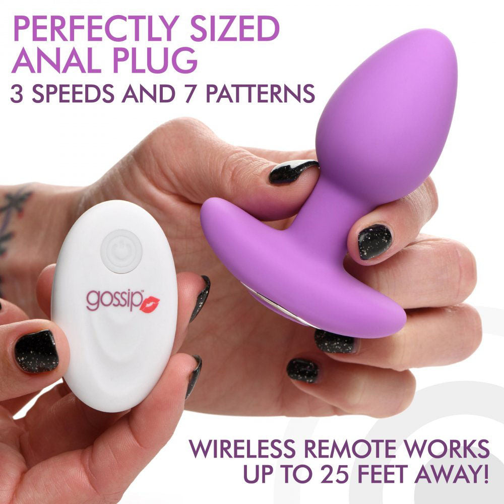 Pop Rocker Silicone Butt Plug Collection & Remote - Gossip