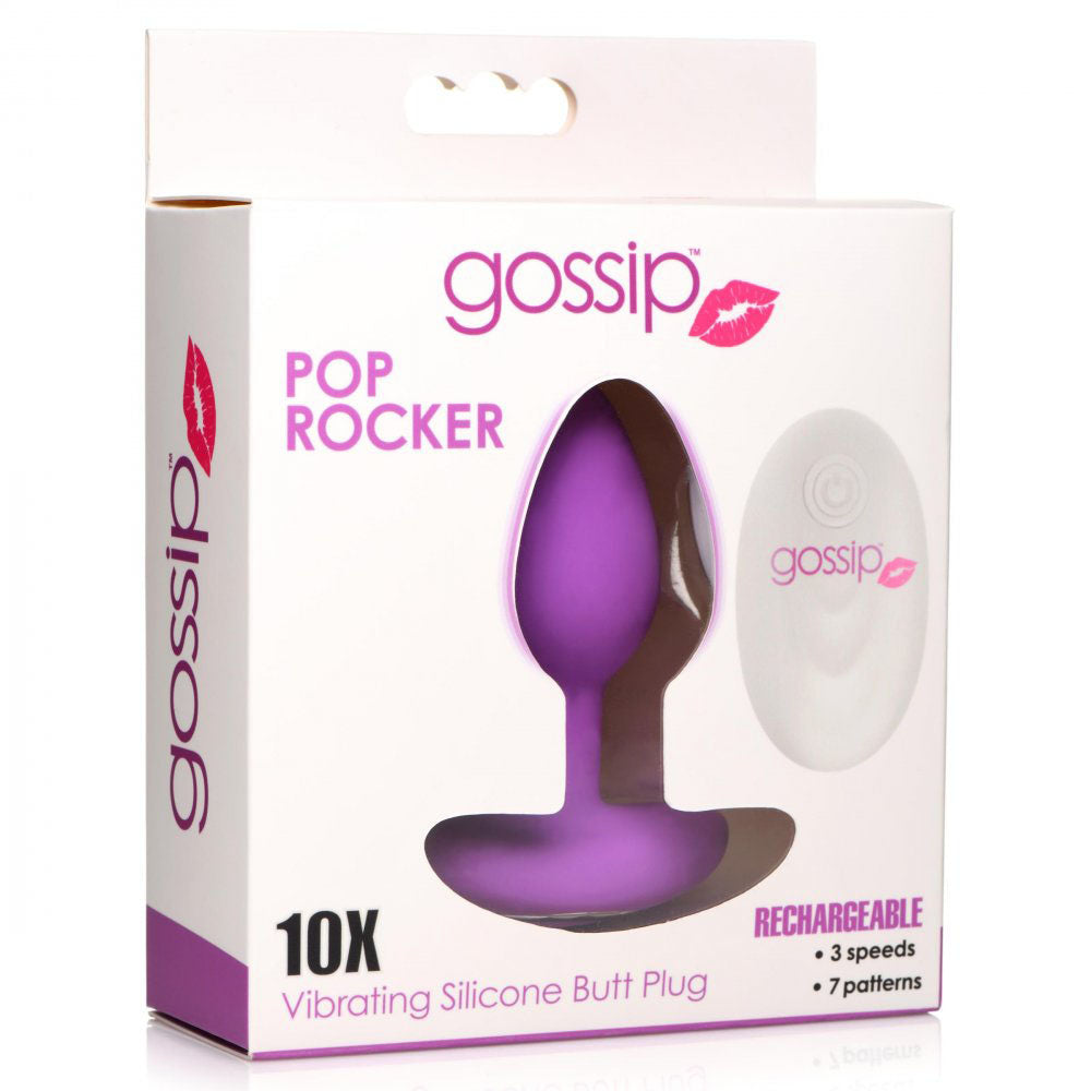 Pop Rocker Silicone Butt Plug Collection & Remote - Gossip